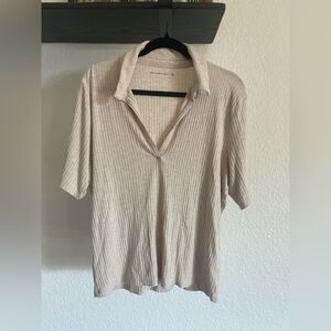 Abercrombie & Fitch Beige Striped Shirt